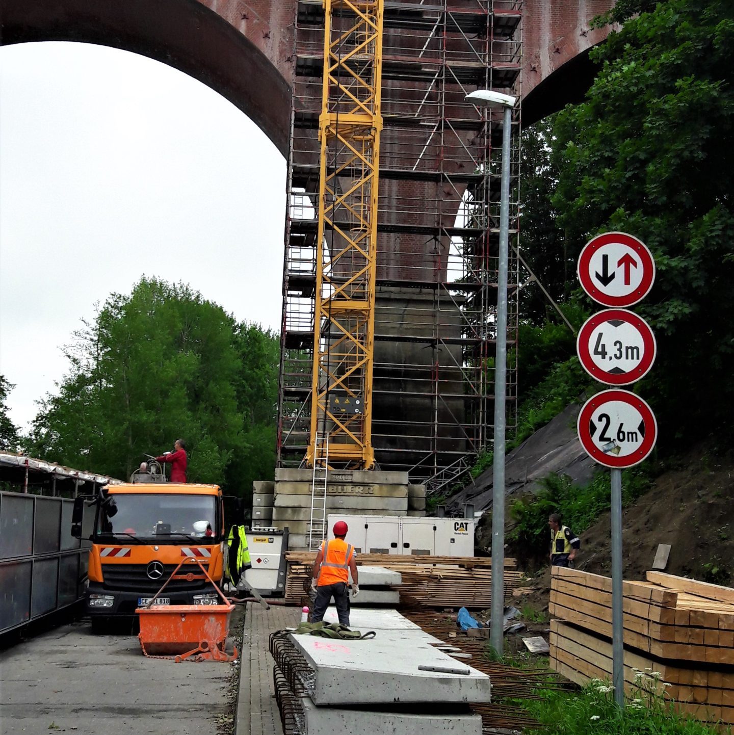 Bild von der Baustelle Rendsburg Eisenbahnviadukt